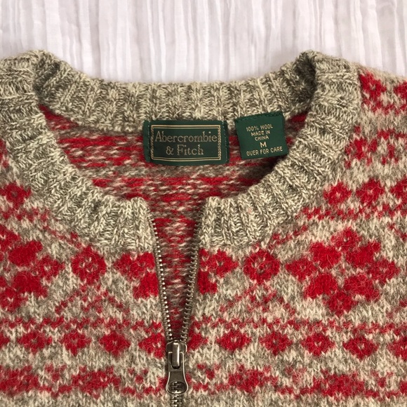 Abercrombie & Fitch Wool Zip Up Sweater - Picture 2 of 4